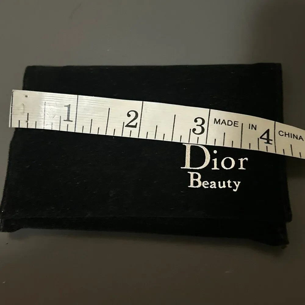 Dior Beauty Small Compact Travel Mirror Black Silver Logo Luxury Pocket Mini